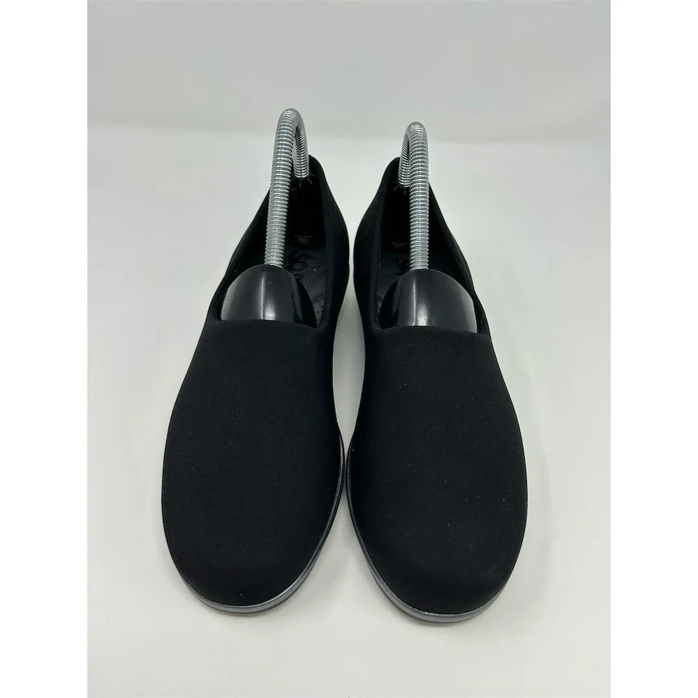 SAS Bliss Womens Slip-On Loafers Black Comfort Wedge Tripad Support Size 6.5W
